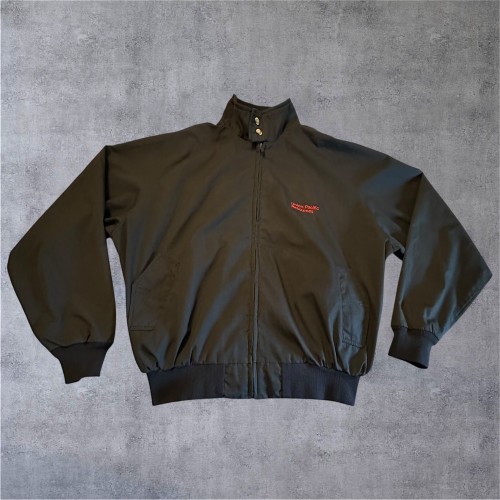 K-Brand Harrington Jacket Mens XL Navy Blue‎ Union Pacific Resources USA